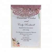 2020 Wedding Invitation Card Laser Cut Paper Glitter Invitation